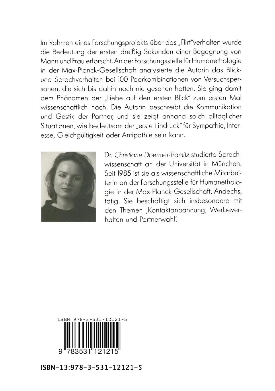 Rückseite: 9783531121215 | ... auf den ersten Blick | Christiane Doermer-Tramitz | Taschenbuch