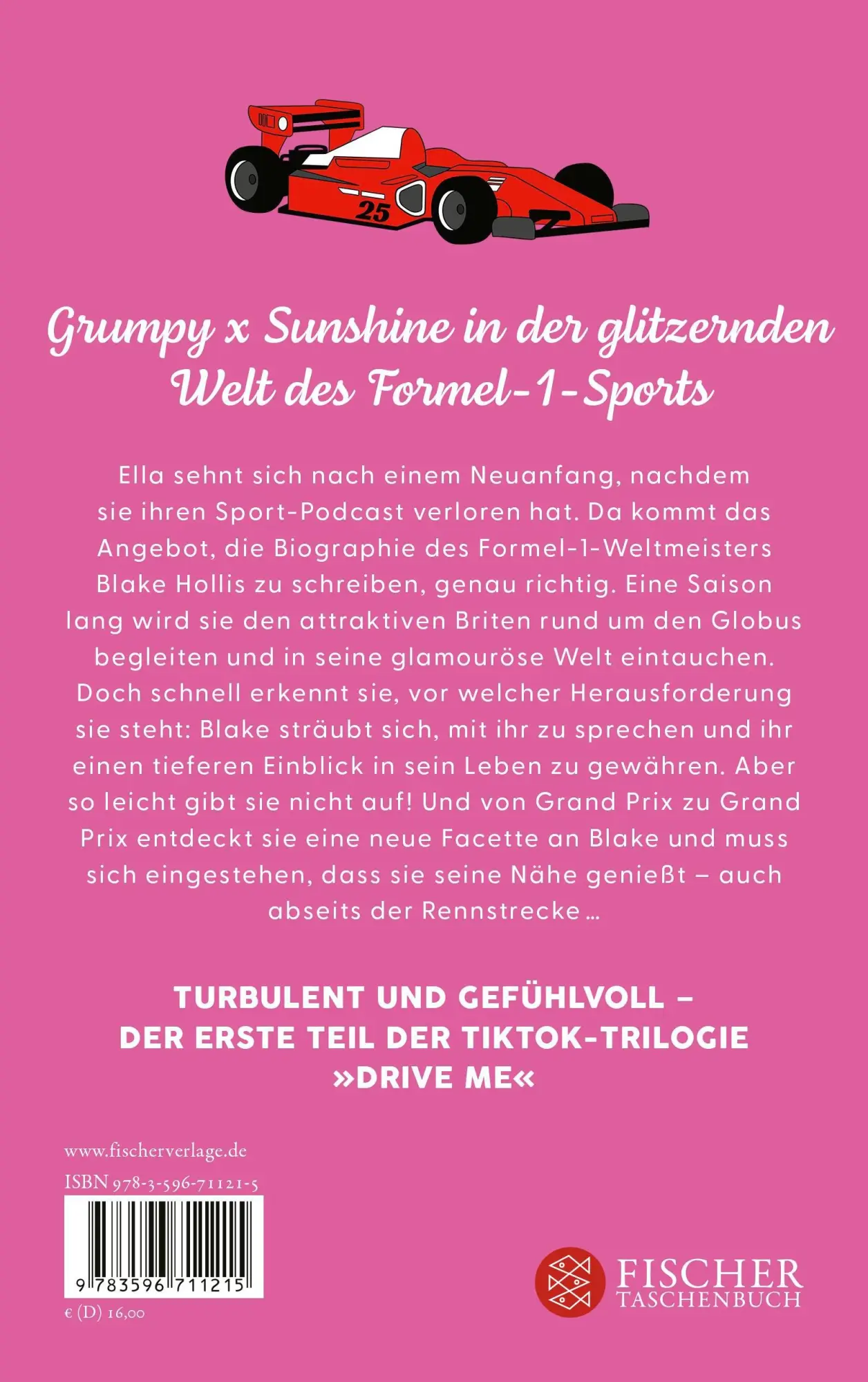 Rückseite: 9783596711215 | Drive Me Crazy | Spicy Sports Romance mit gestaltetem Farbschnitt