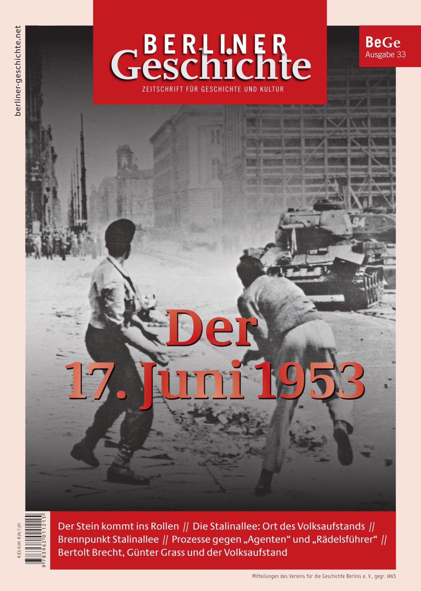 Cover: 9783962011215 | Berliner Geschichte - Zeitschrift für Geschichte und Kultur. Der...