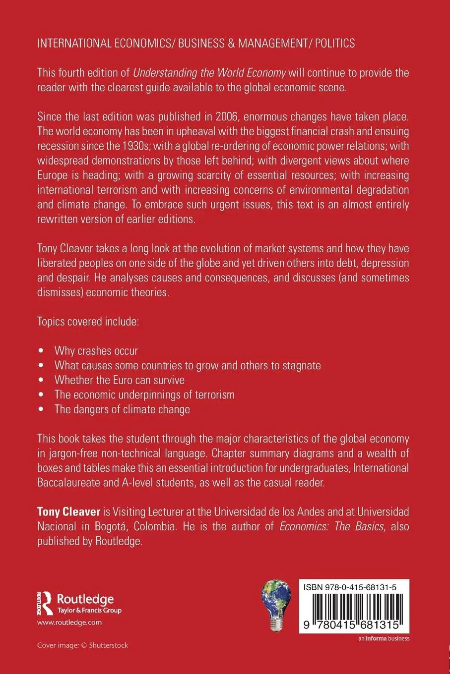 Rückseite: 9780415681315 | Understanding the World Economy | Tony Cleaver | Taschenbuch | 2012