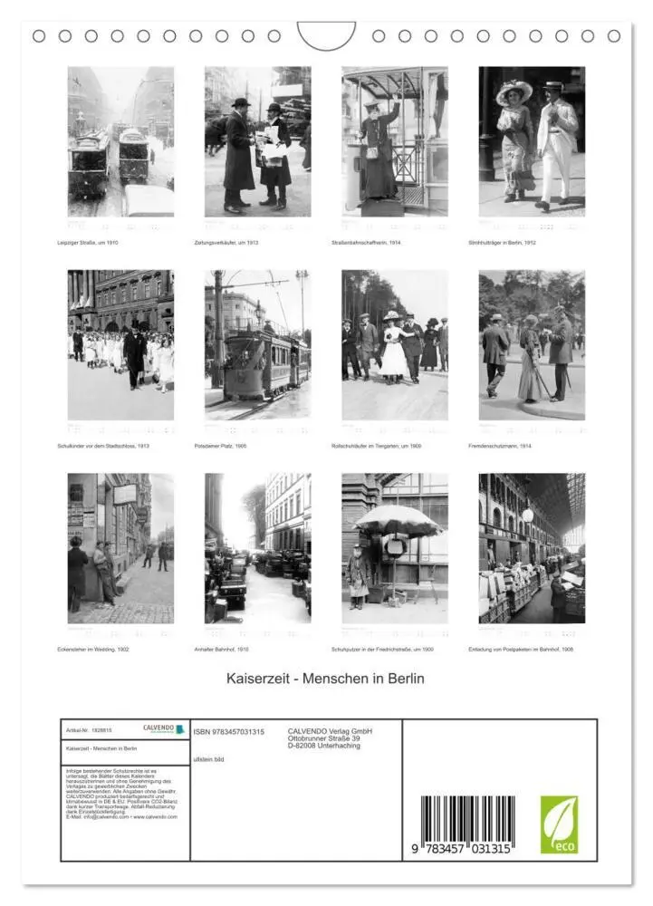Bild: 9783457031315 | Kaiserzeit - Menschen in Berlin (Wandkalender 2025 DIN A4 hoch),...