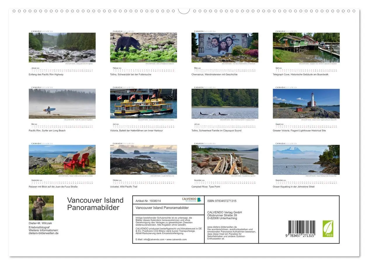 Bild: 9783457271315 | Vancouver Island Panoramabilder (hochwertiger Premium Wandkalender...