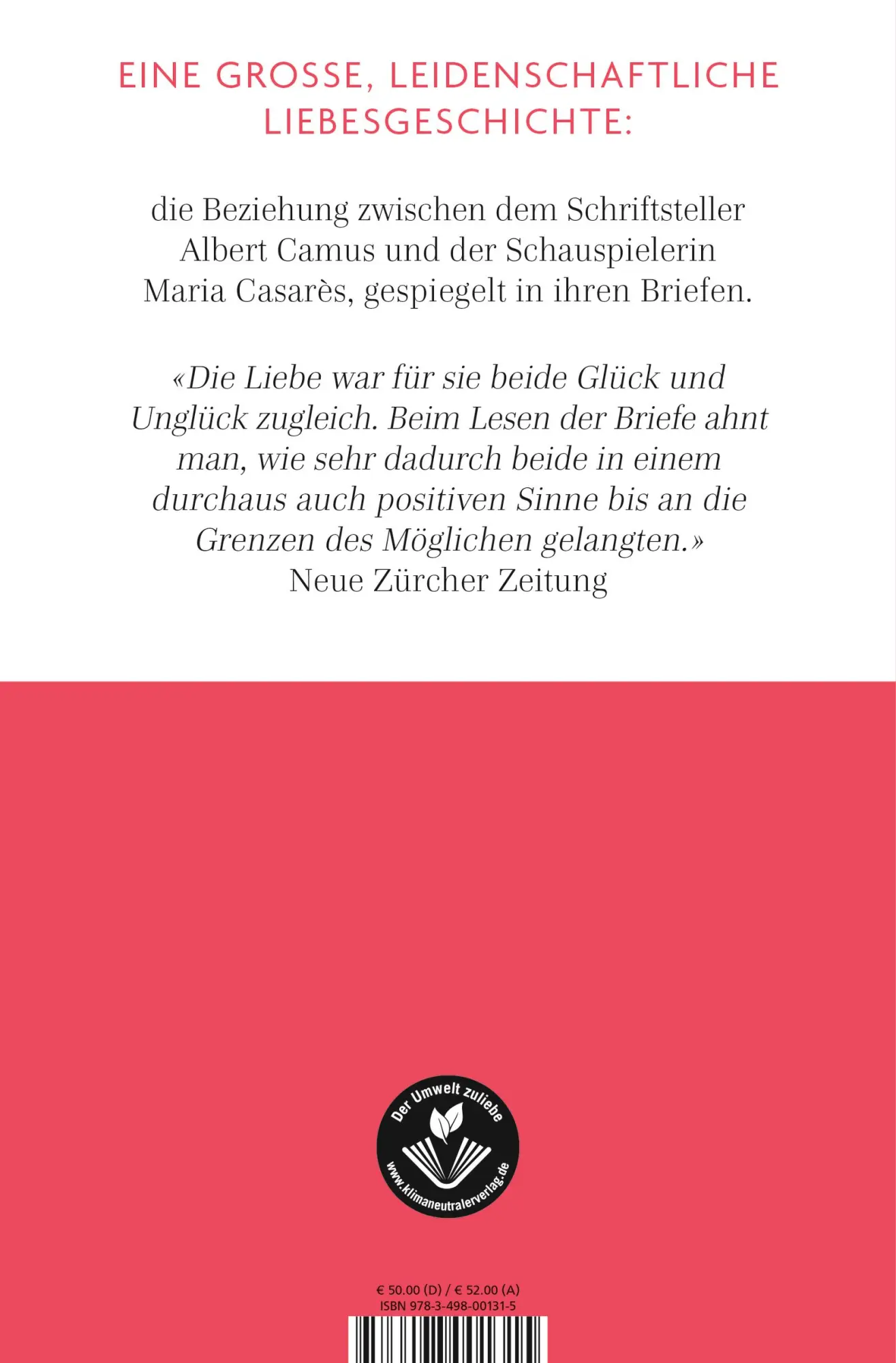 Rückseite: 9783498001315 | Schreib ohne Furcht und viel | Albert Camus (u. a.) | Buch | 1568 S.