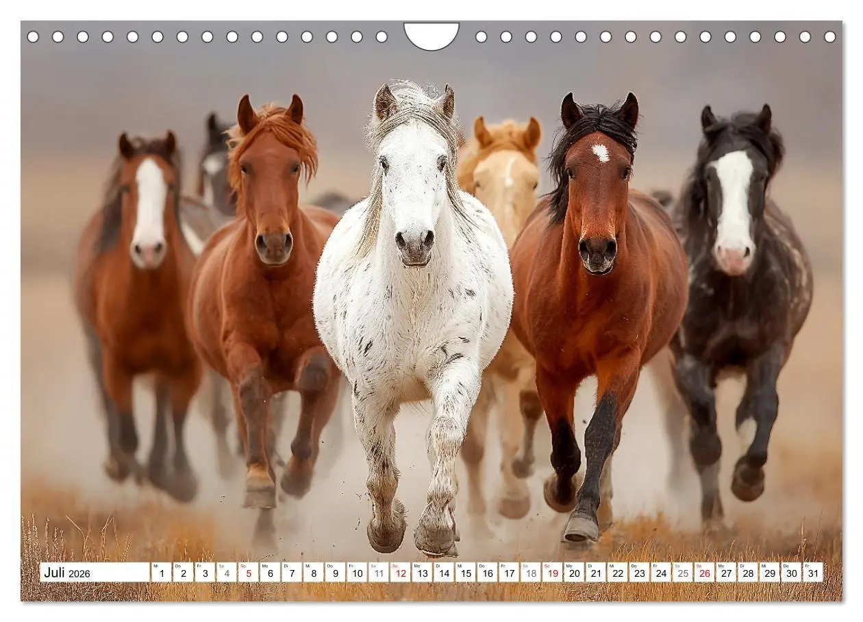 Bild: 9783516671315 | Pferde in freier Natur (Wandkalender 2026 DIN A4 quer), CALVENDO...