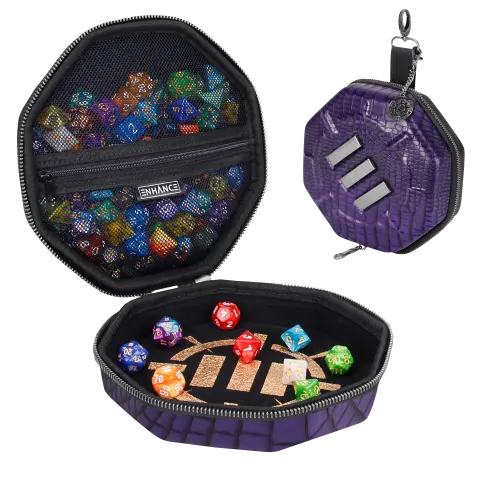 Cover: 637836621415 | ENHANCE Tabletop Collector's Edition Dice Case Purple Dragon Scales