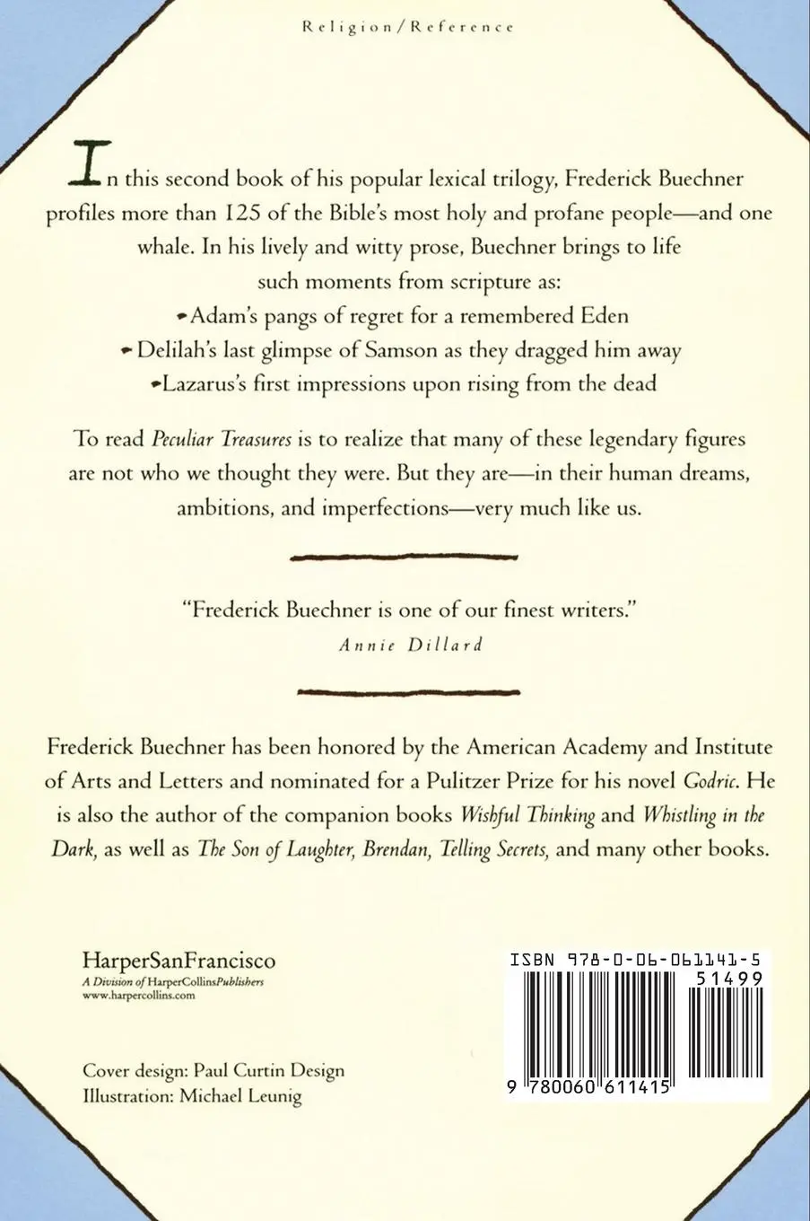 Rückseite: 9780060611415 | Peculiar Treasures | Frederick Buechner | Taschenbuch | Englisch