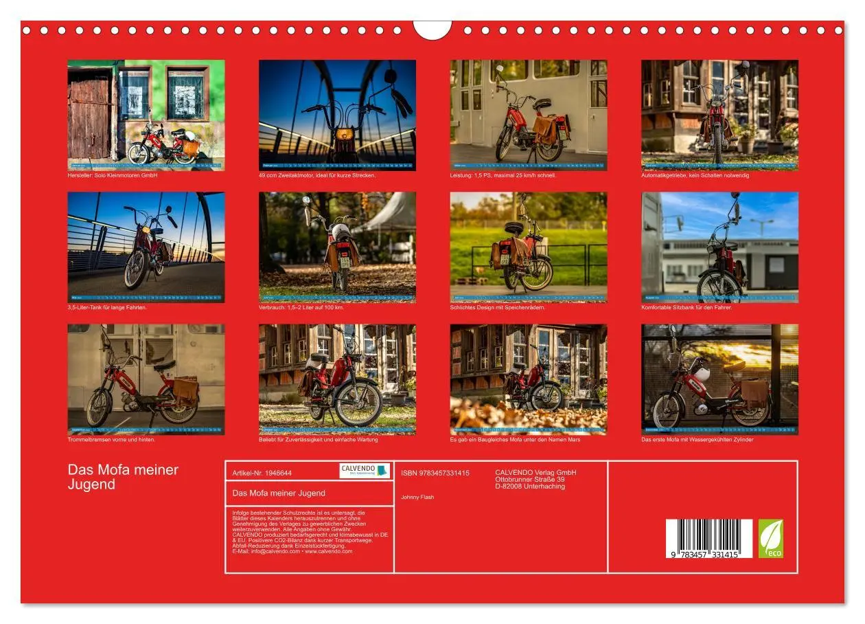 Bild: 9783457331415 | Das Mofa meiner Jugend (Wandkalender 2026 DIN A3 quer), CALVENDO...