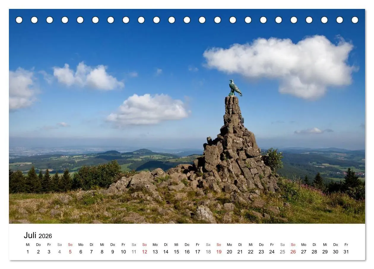 Bild: 9783457951415 | Die Rhön (Tischkalender 2026 DIN A5 quer), CALVENDO Monatskalender