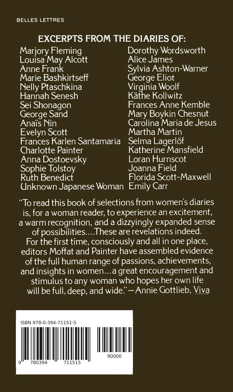 Rückseite: 9780394711515 | Revelations | Diaries of Women | Mary Jane Moffat (u. a.) | Buch