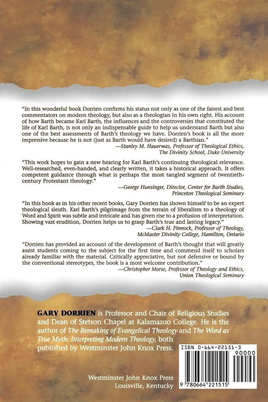 Rückseite: 9780664221515 | The Barthian Revolt in Modern Theology | Theology Without Weapons