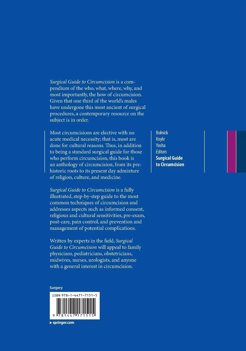 Rückseite: 9781447171515 | Surgical Guide to Circumcision | David A. Bolnick (u. a.) | Buch | xxi