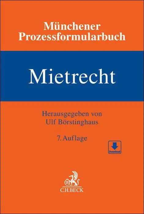 Cover: 9783406831515 | Münchener Prozessformularbuch Bd. 1: Mietrecht | Ulf Börstinghaus