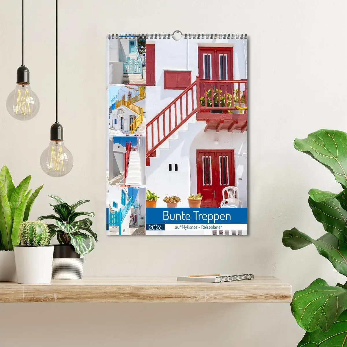 Bild: 9783516341515 | Bunte Treppen auf Mykonos - Reiseplaner (Wandkalender 2026 DIN A3...