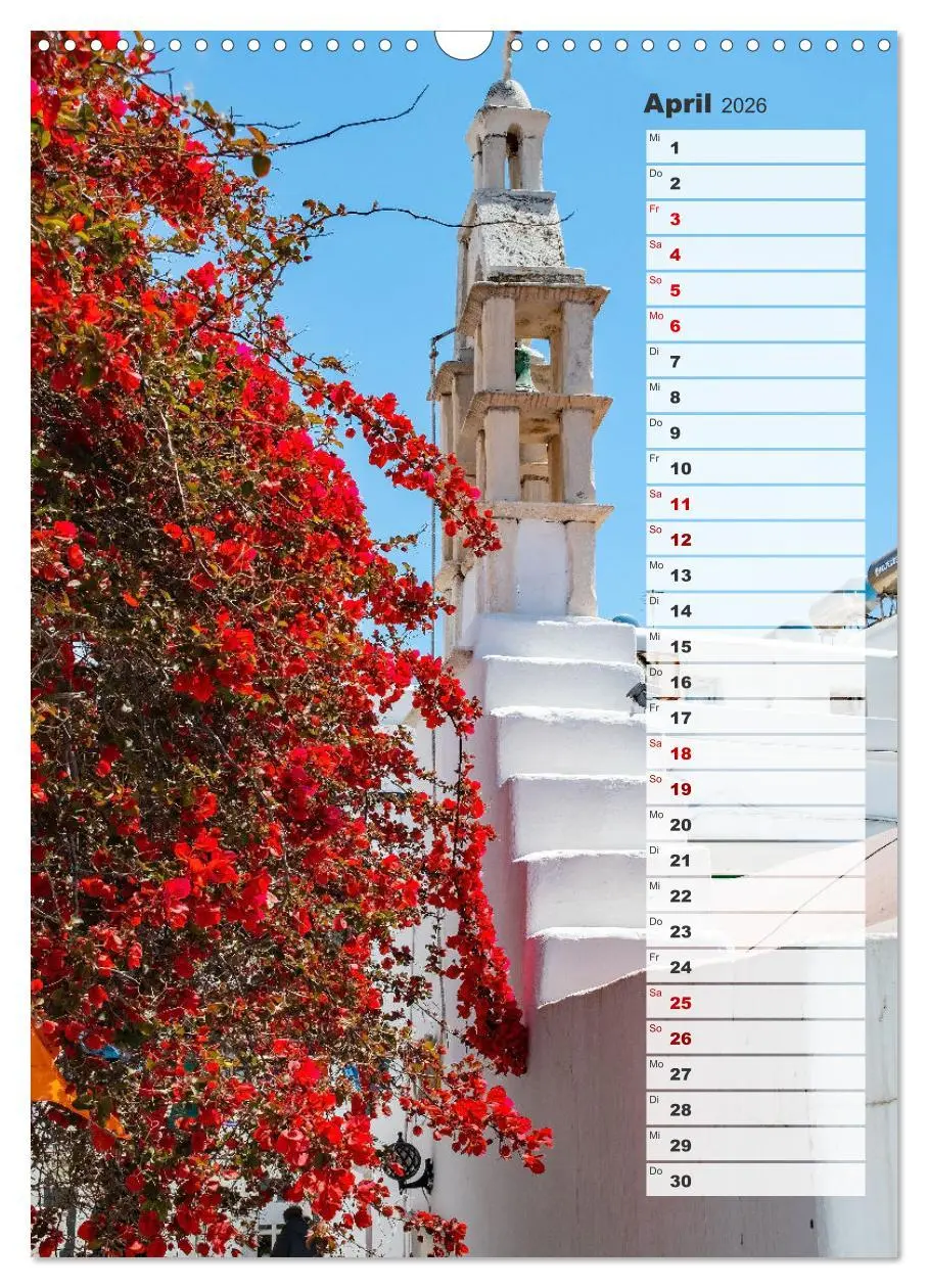 Bild: 9783516341515 | Bunte Treppen auf Mykonos - Reiseplaner (Wandkalender 2026 DIN A3...