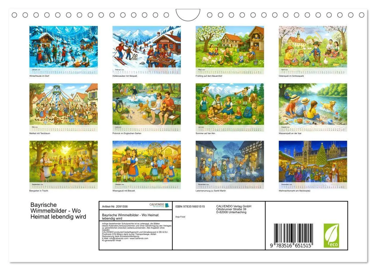 Bild: 9783516651515 | Bayrische Wimmelbilder - Wo Heimat lebendig wird (Wandkalender 2026...