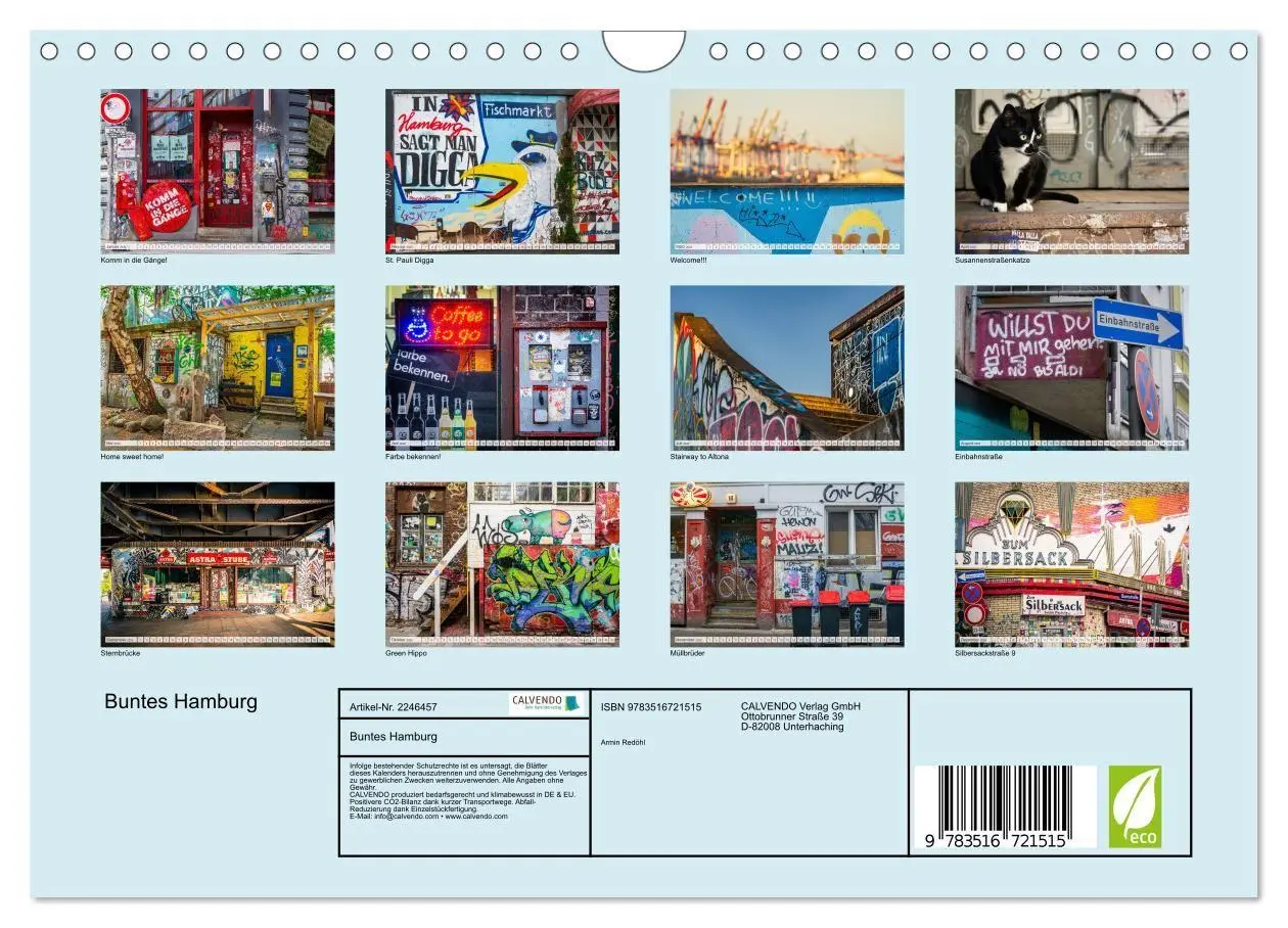 Bild: 9783516721515 | Buntes Hamburg (Wandkalender 2026 DIN A4 quer), CALVENDO...
