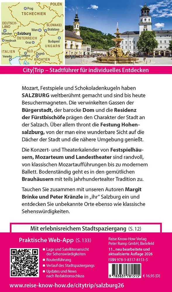Bild: 9783831781515 | Reise Know-How CityTrip Salzburg | Peter Kränzle (u. a.) | Taschenbuch
