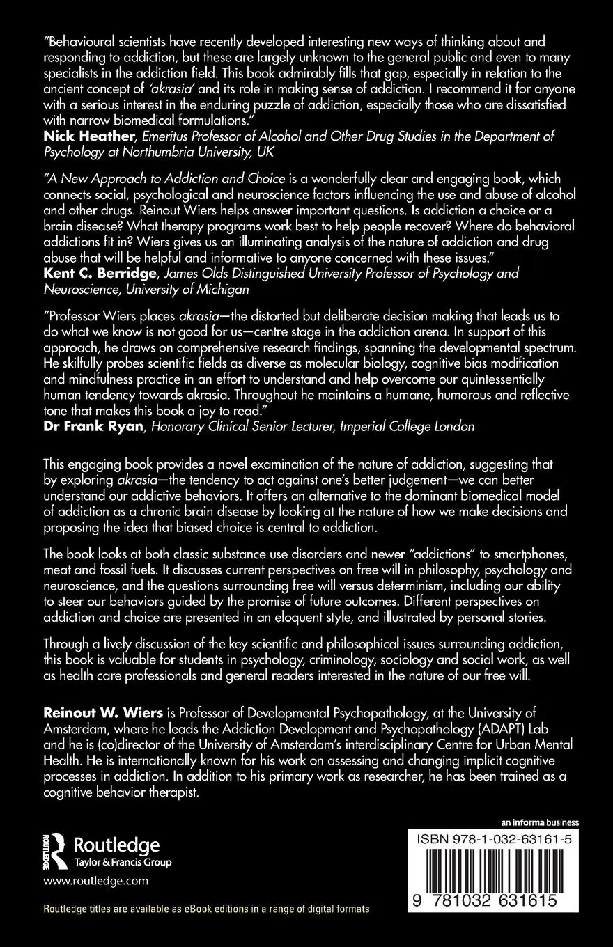 Rückseite: 9781032631615 | A New Approach to Addiction and Choice | Reinout W. Wiers | Buch