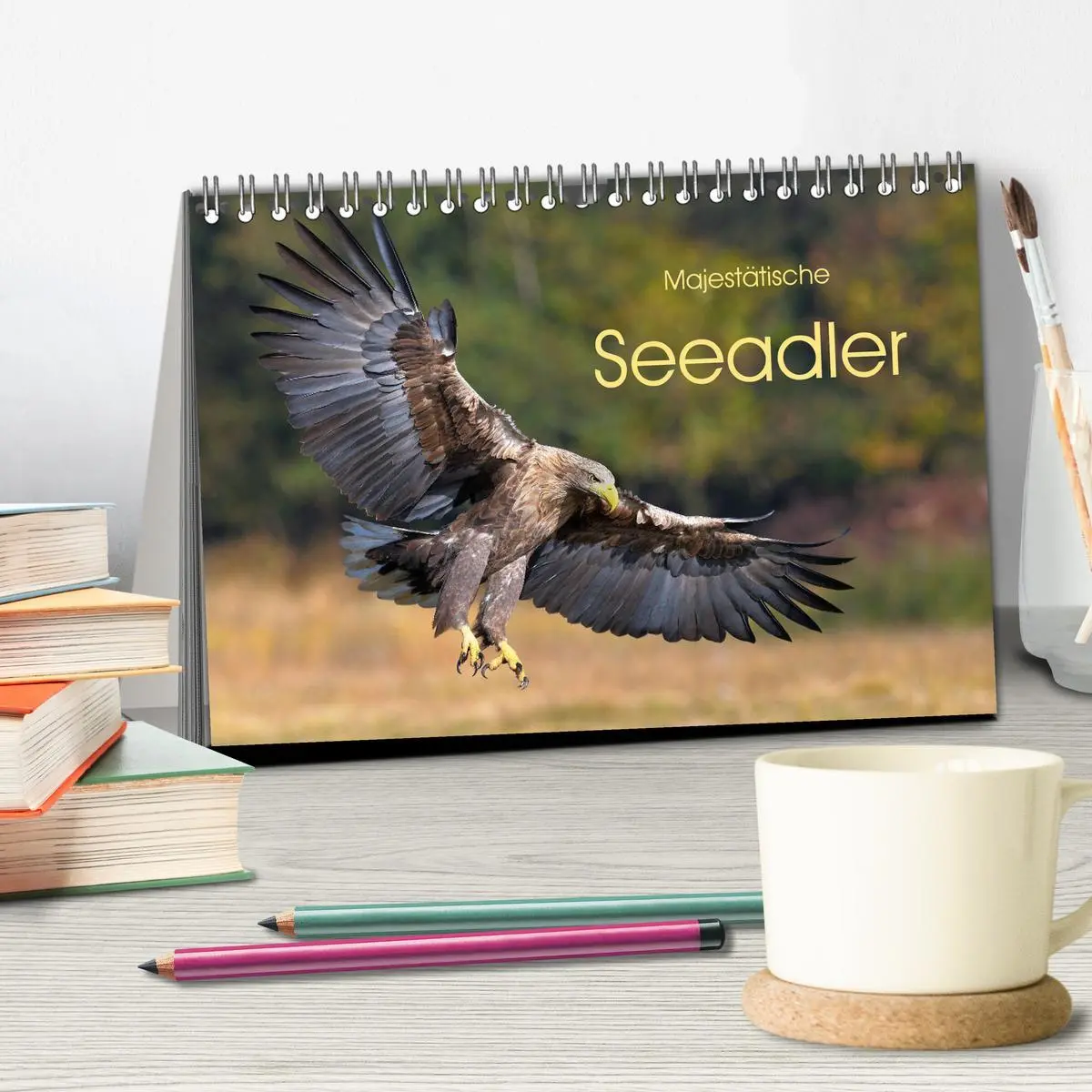 Bild: 9783457791615 | Majestätische Seeadler (Tischkalender 2026 DIN A5 quer), CALVENDO...