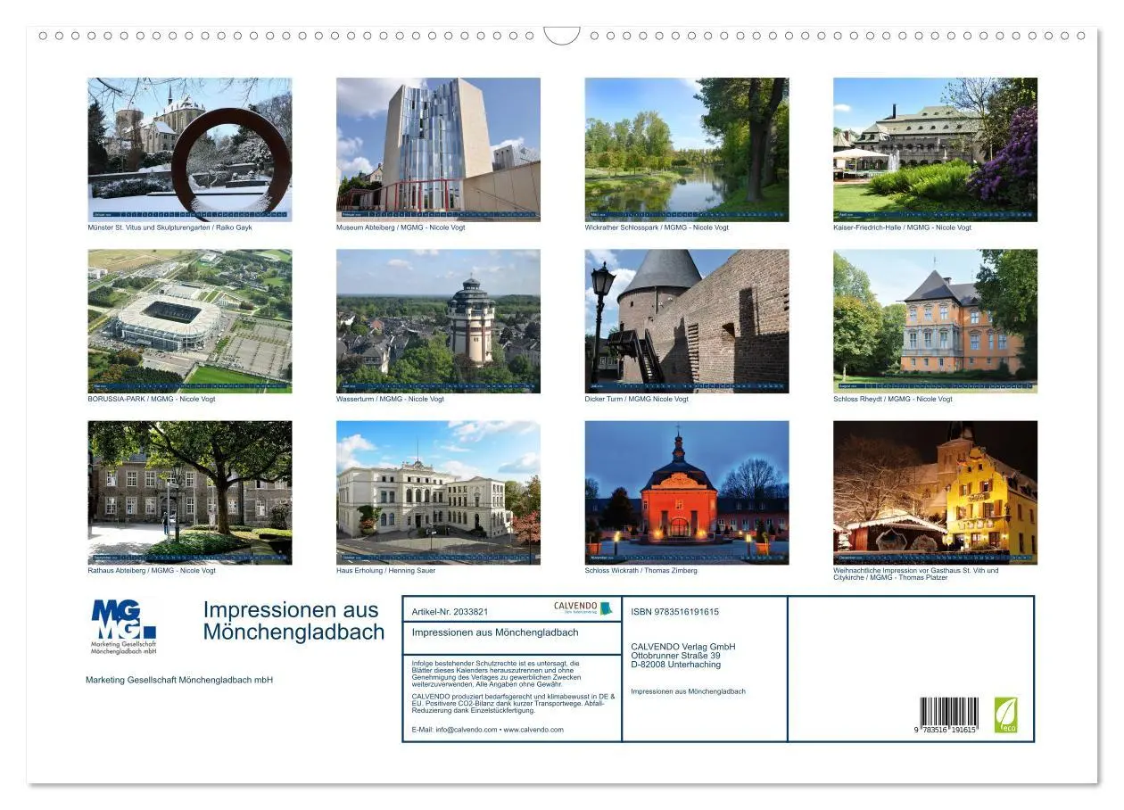 Bild: 9783516191615 | Impressionen aus Mönchengladbach (Wandkalender 2026 DIN A2 quer),...