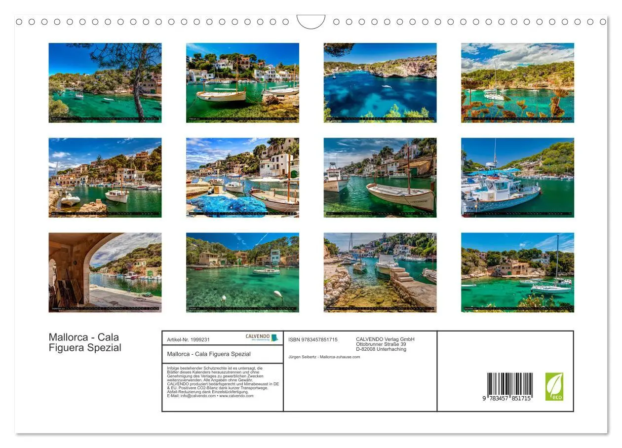 Bild: 9783457851715 | Mallorca - Cala Figuera Spezial (Wandkalender 2026 DIN A3 quer),...