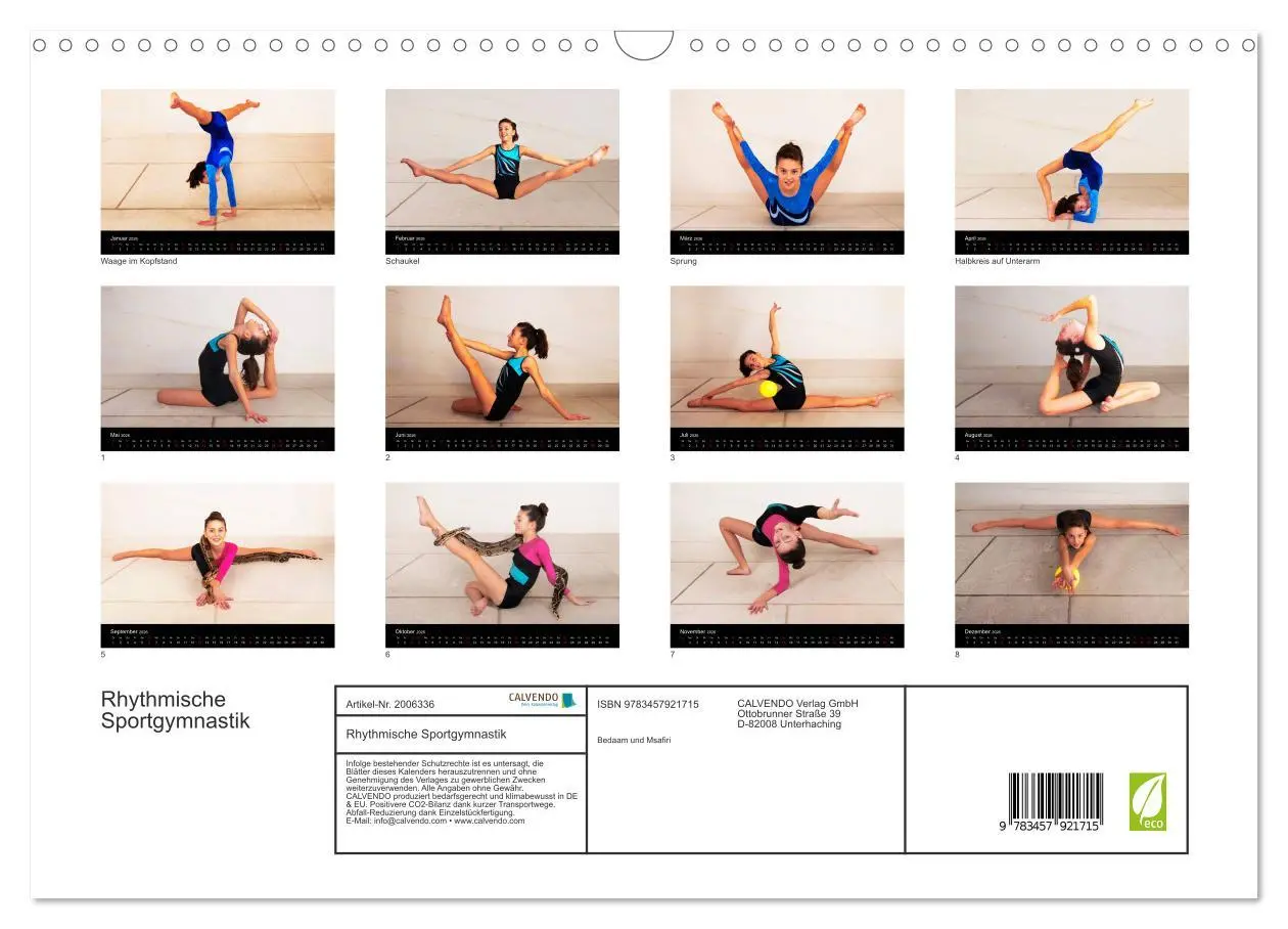 Bild: 9783457921715 | Rhythmische Sportgymnastik (Wandkalender 2026 DIN A3 quer),...