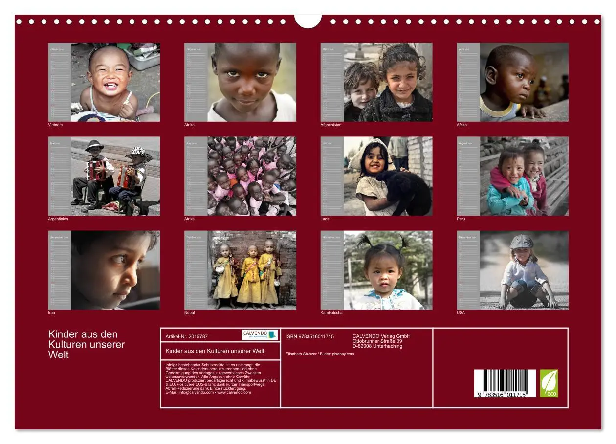 Bild: 9783516011715 | Kinder aus den Kulturen unserer Welt (Wandkalender 2026 DIN A3...