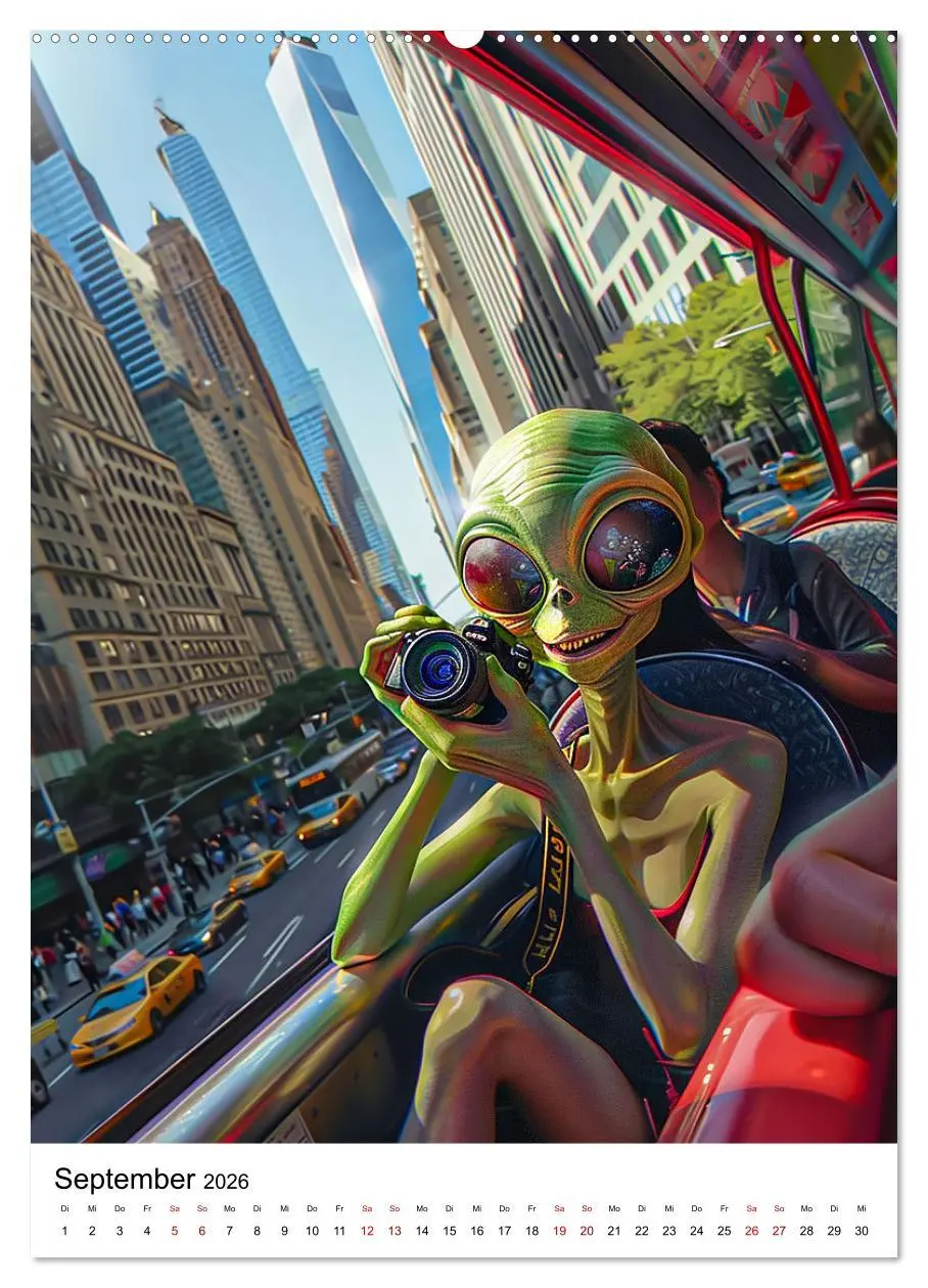 Bild: 9783516251715 | Aliens im Urlaub (hochwertiger Premium Wandkalender 2026 DIN A2...