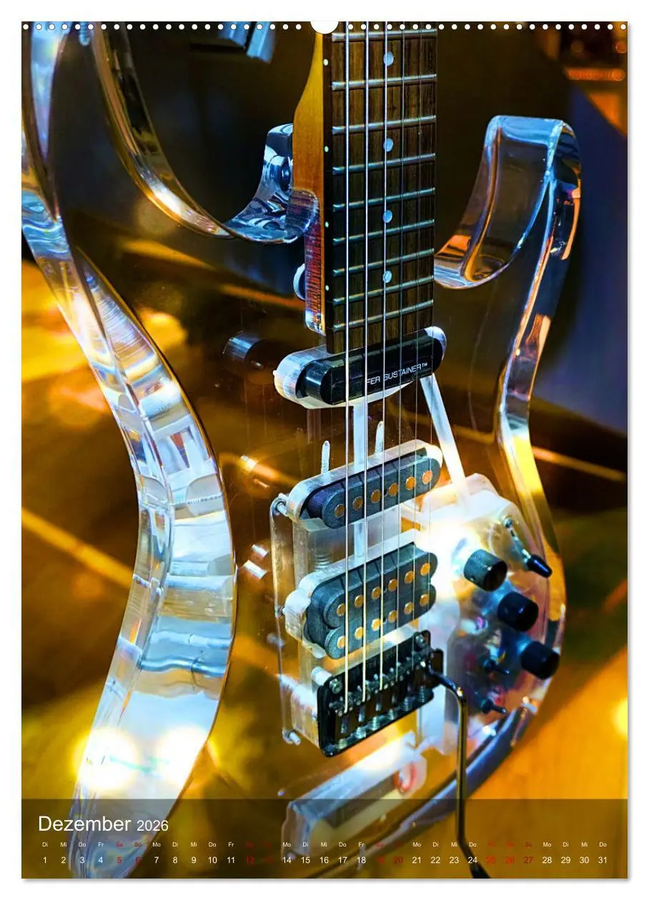 Bild: 9783516321715 | Magische Gitarren (Wandkalender 2026 DIN A2 hoch), CALVENDO...