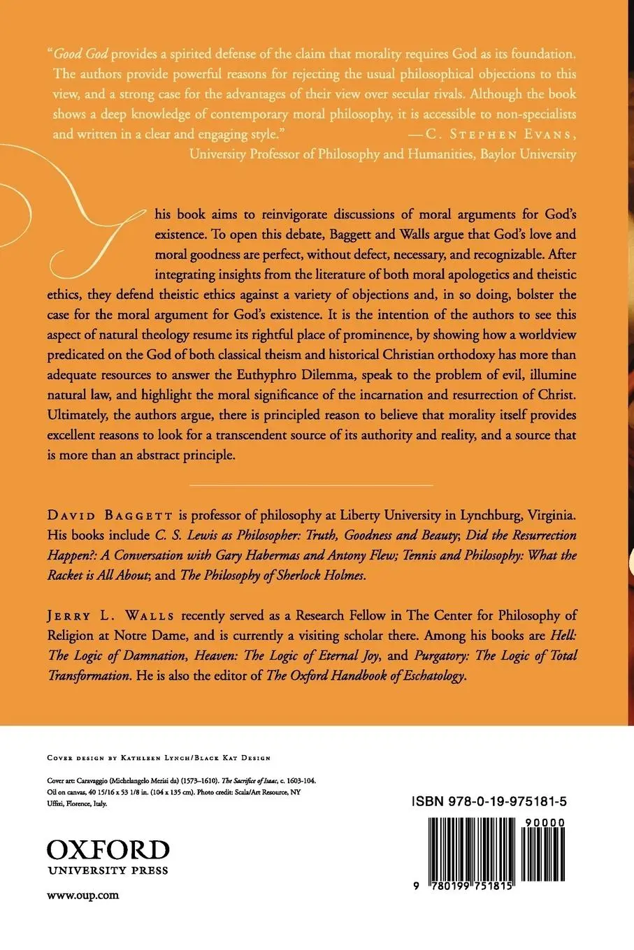 Rückseite: 9780199751815 | Good God | The Theistic Foundations of Morality | Baggett (u. a.)