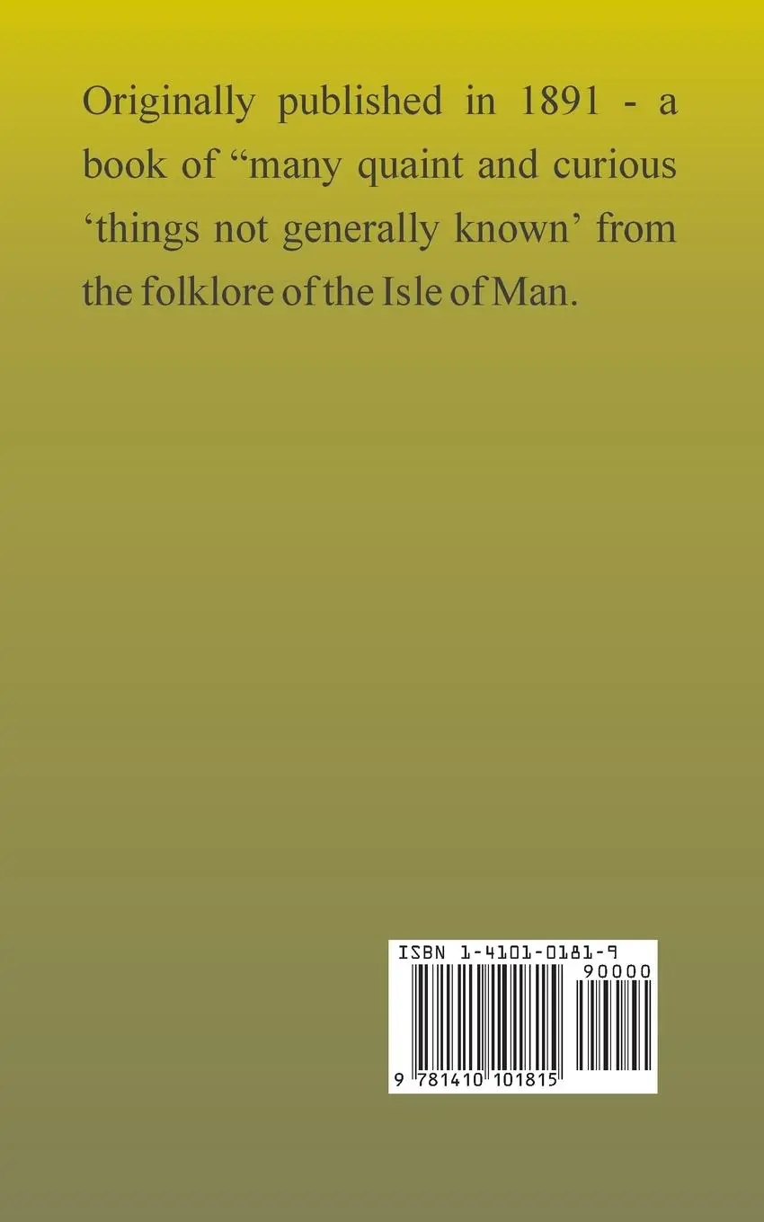 Rückseite: 9781410101815 | The Folk-Lore of the Isle of Man | Arthur William Moore | Taschenbuch
