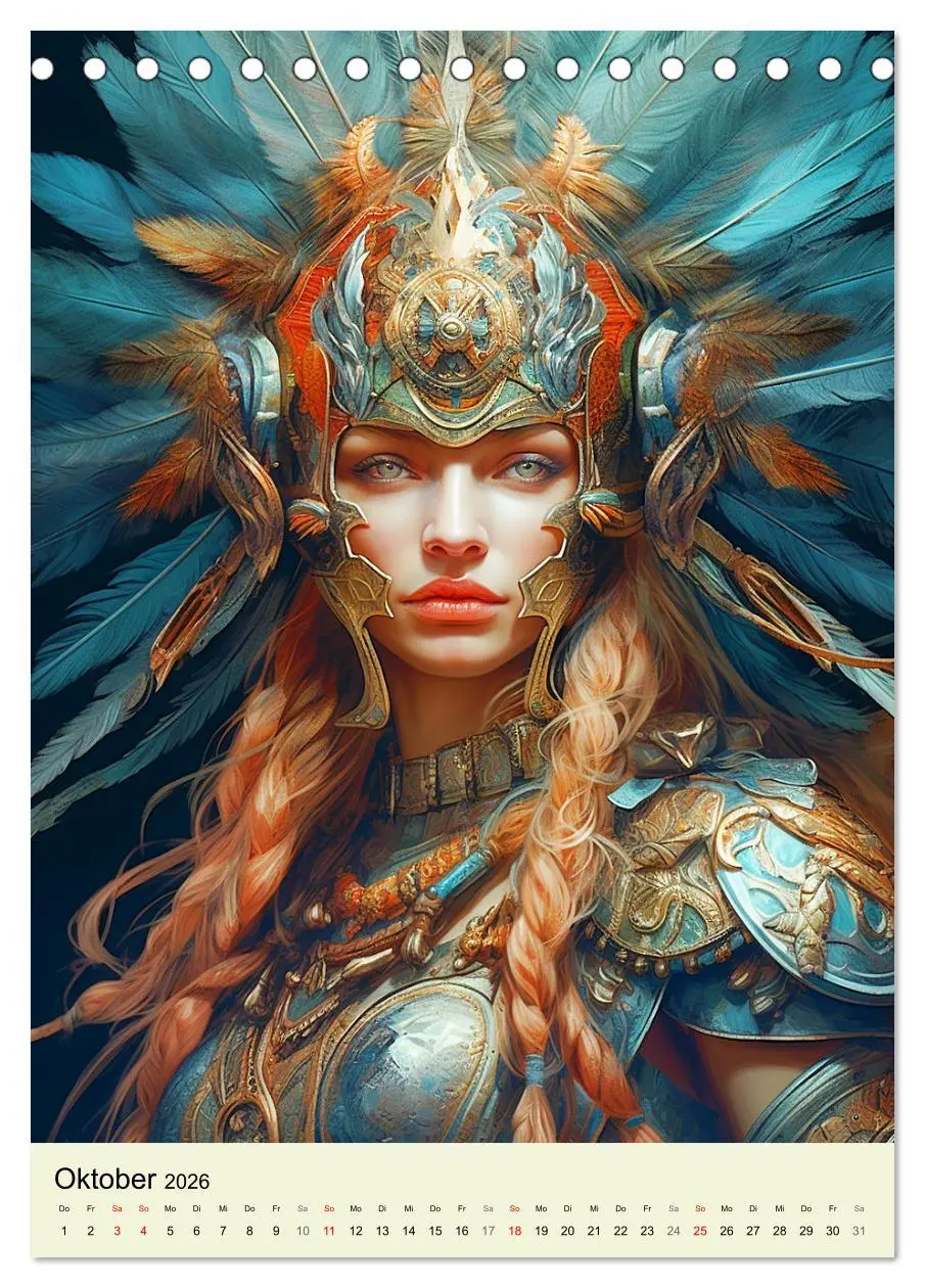Bild: 9783516311815 | Antike Amazonen. Furchtlose Fantasy-Kriegerinnen (Tischkalender...