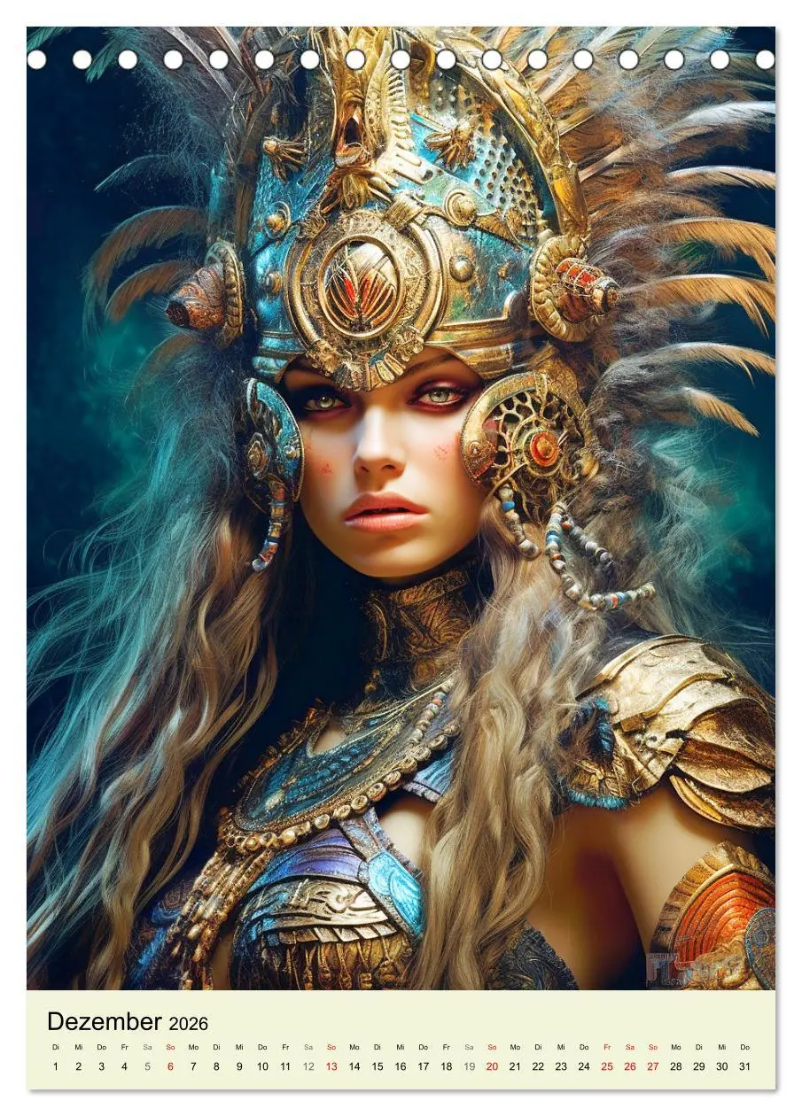 Bild: 9783516311815 | Antike Amazonen. Furchtlose Fantasy-Kriegerinnen (Tischkalender...