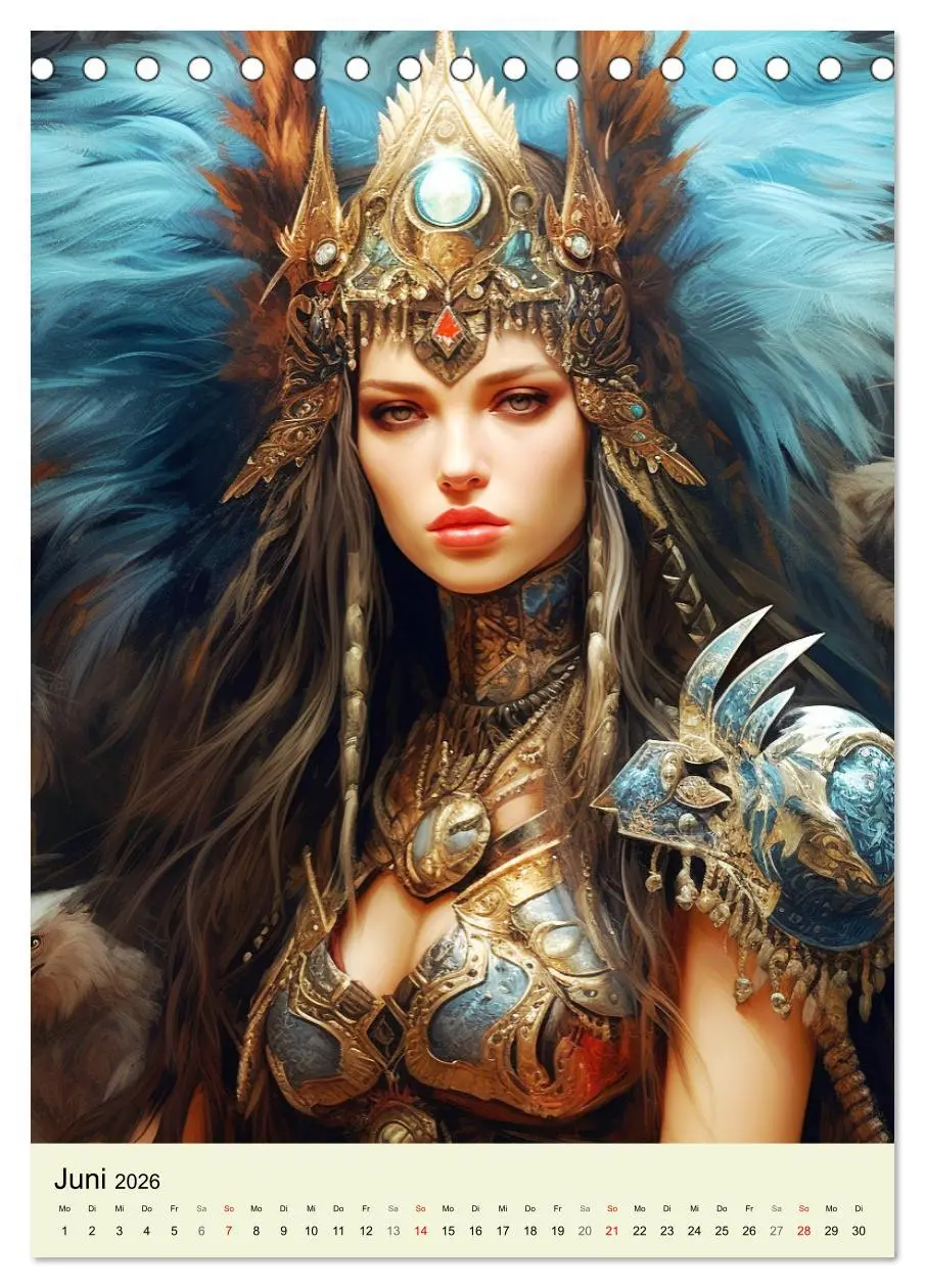 Bild: 9783516311815 | Antike Amazonen. Furchtlose Fantasy-Kriegerinnen (Tischkalender...