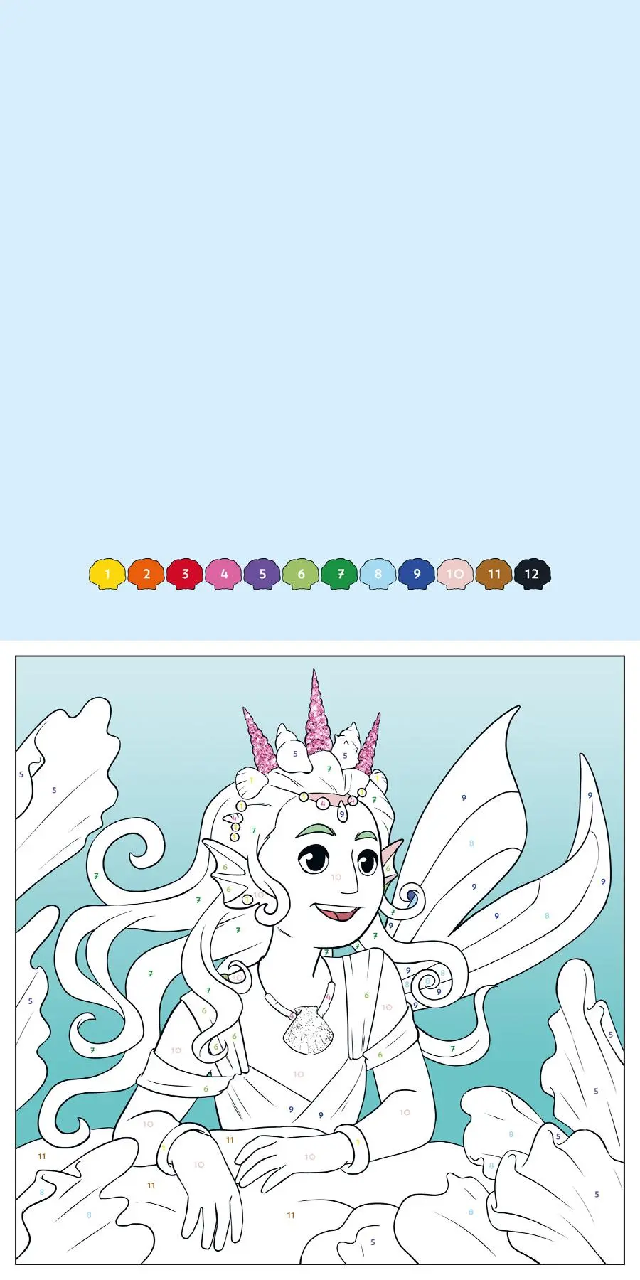 Bild: 9783735891815 | Malen nach Zahlen Glitzer-Malbuch Meerjungfrauen | Mit Glitzerseiten