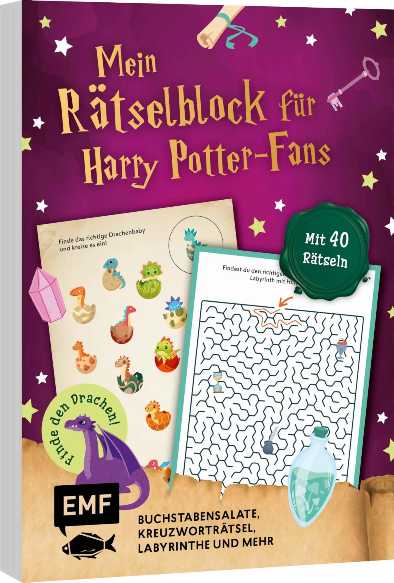 Cover: 9783745931815 | Mein magischer Rätselblock für Harry Potter-Fans - Finde den Drachen!