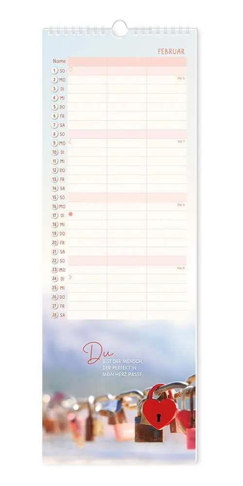 Bild: 9783986361815 | Paarplaner 2026 Seite an Seite | Paarplaner | Original | Kalender