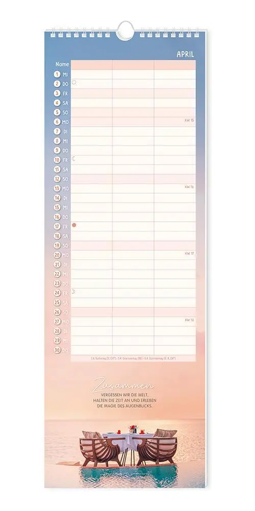 Bild: 9783986361815 | Paarplaner 2026 Seite an Seite | Paarplaner | Original | Kalender