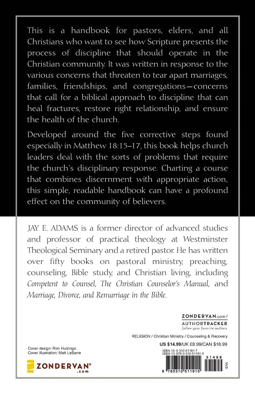 Rückseite: 9780310511915 | Handbook of Church Discipline | Jay E. Adams | Taschenbuch | Englisch