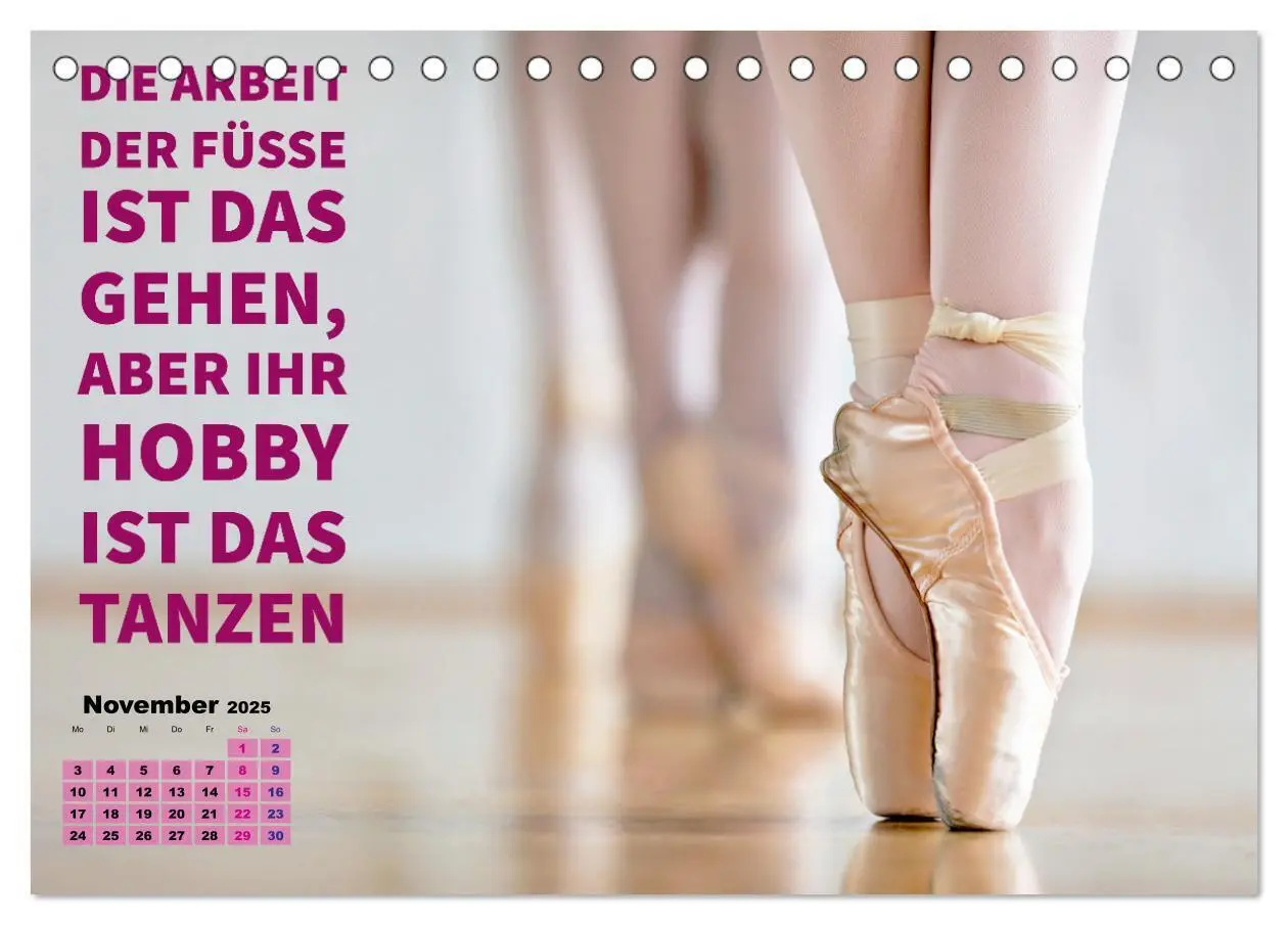 Bild: 9783383891915 | Ballett mit einem Hauch Poesie (Tischkalender 2025 DIN A5 quer),...