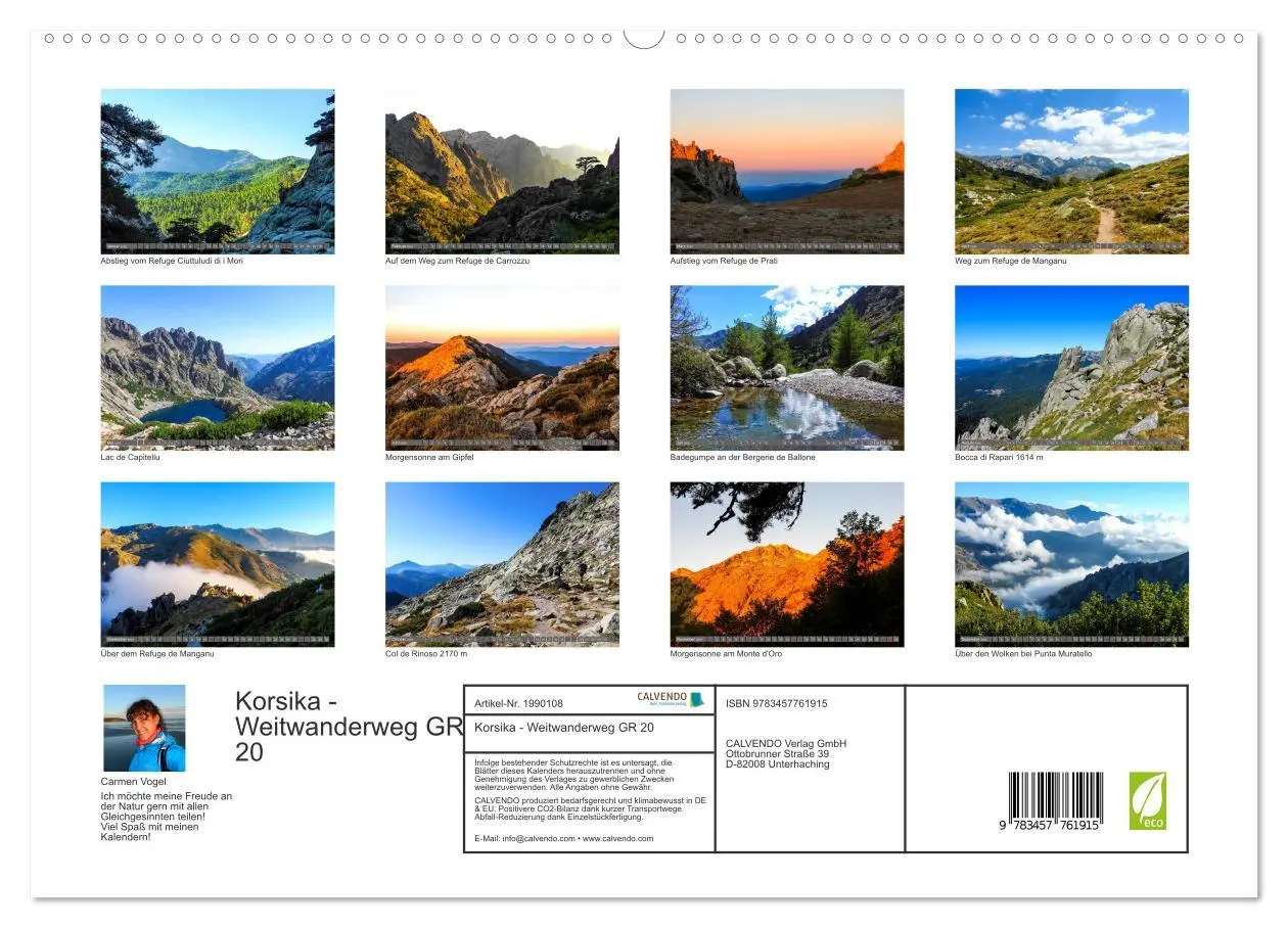 Bild: 9783457761915 | Korsika - Weitwanderweg GR 20 (hochwertiger Premium Wandkalender...