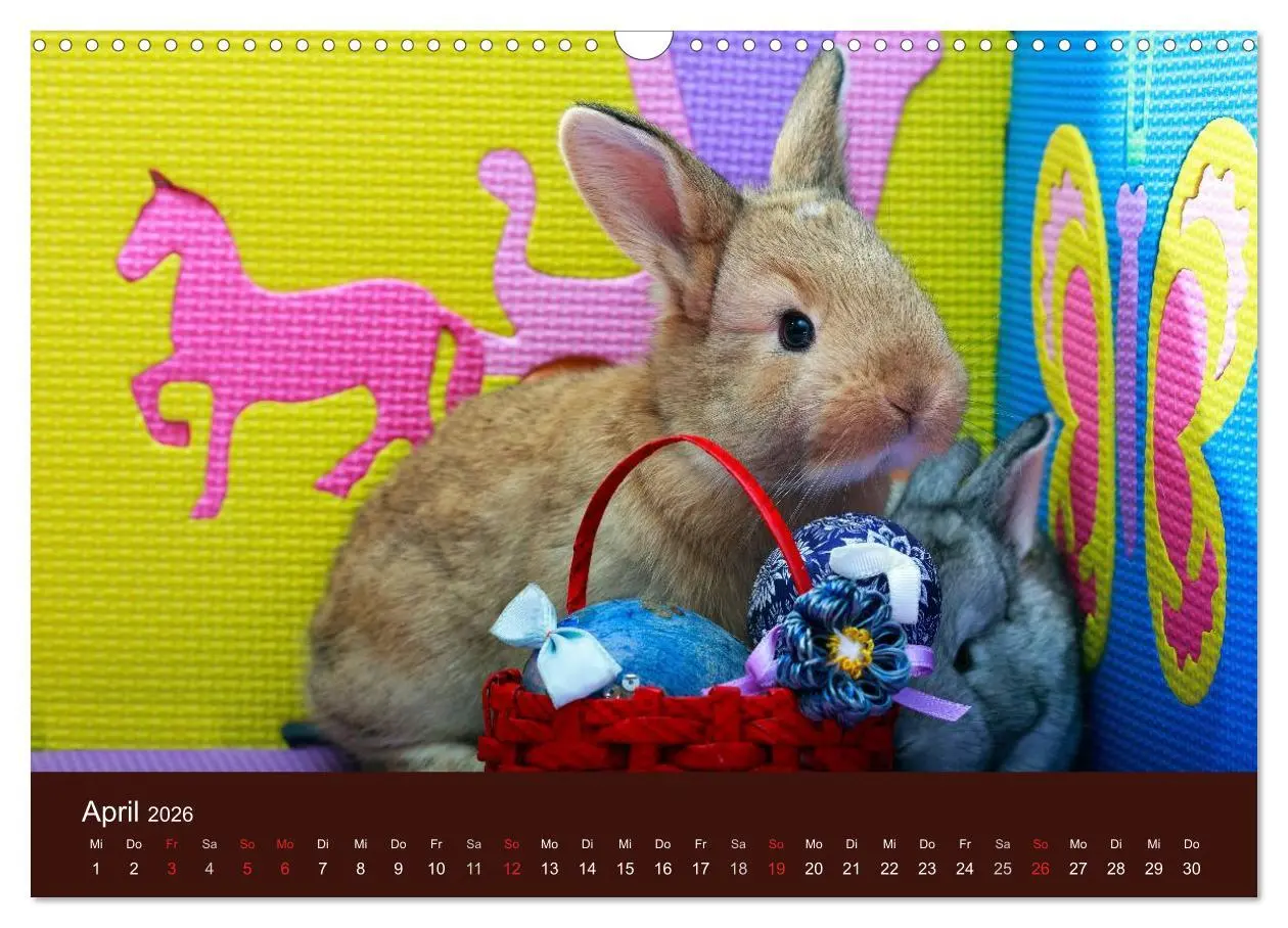 Bild: 9783516161915 | Lustige Kaninchen (Wandkalender 2026 DIN A3 quer), CALVENDO...