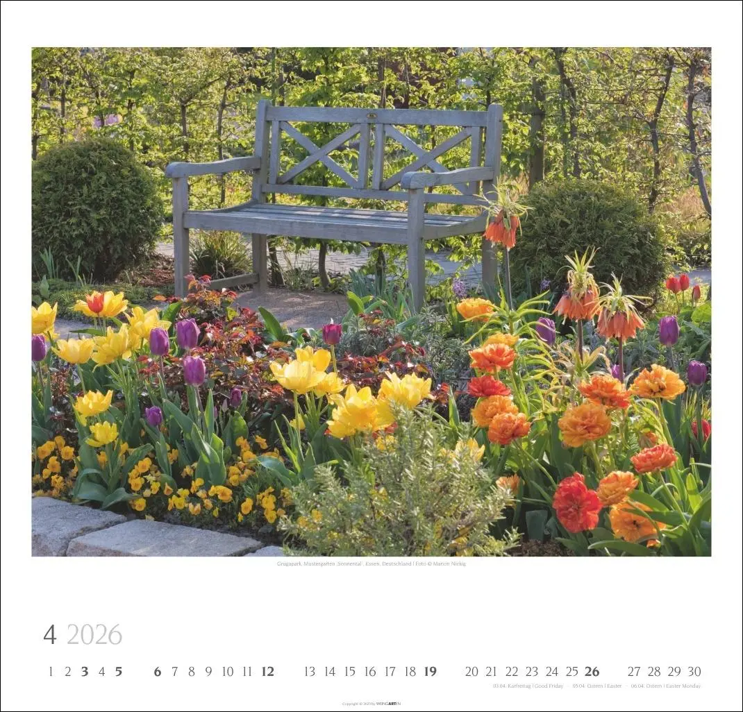 Bild: 9783839901915 | Gartenträume Kalender 2026 | Marion Nickig | Kalender | Spiralbindung