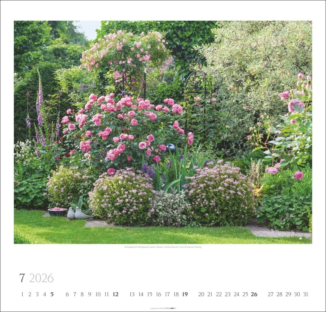 Bild: 9783839901915 | Gartenträume Kalender 2026 | Marion Nickig | Kalender | Spiralbindung