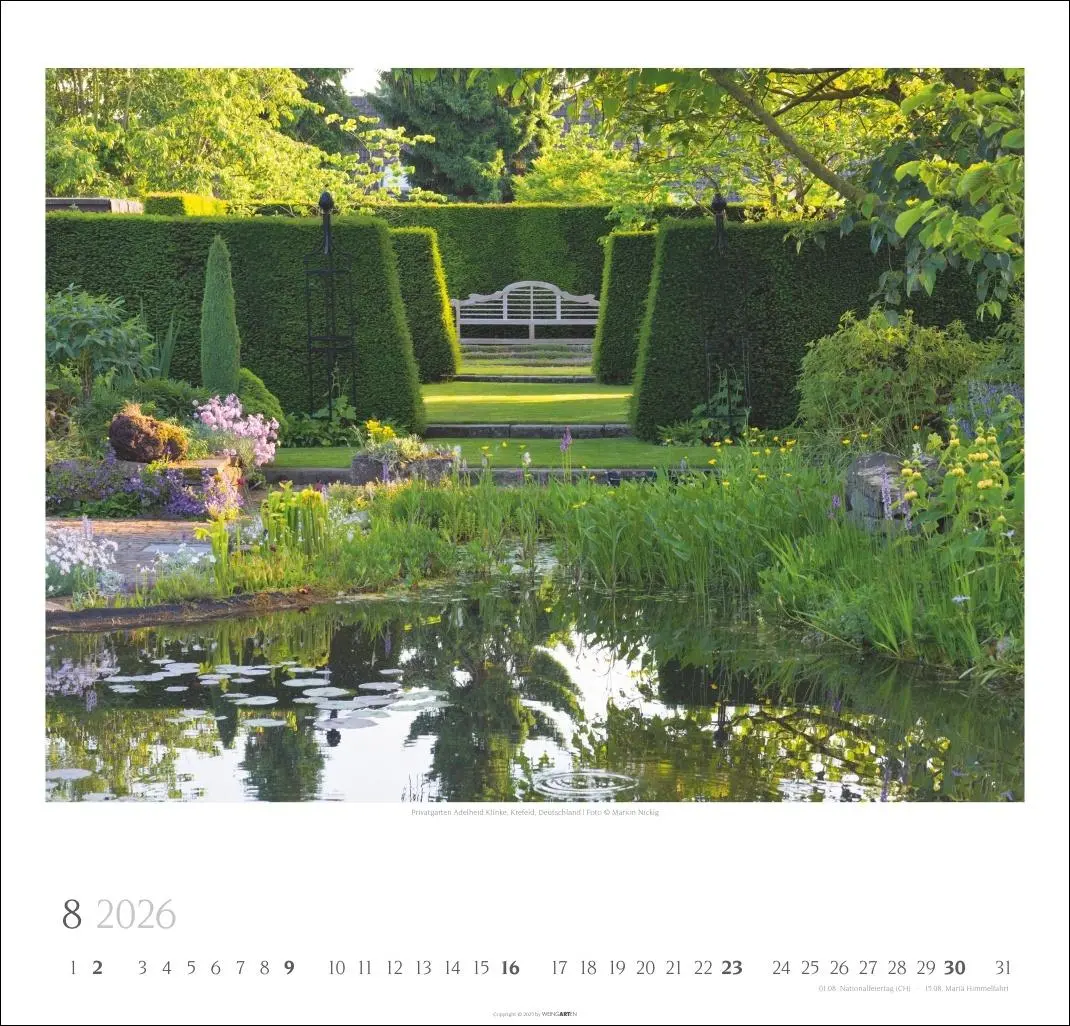 Bild: 9783839901915 | Gartenträume Kalender 2026 | Marion Nickig | Kalender | Spiralbindung