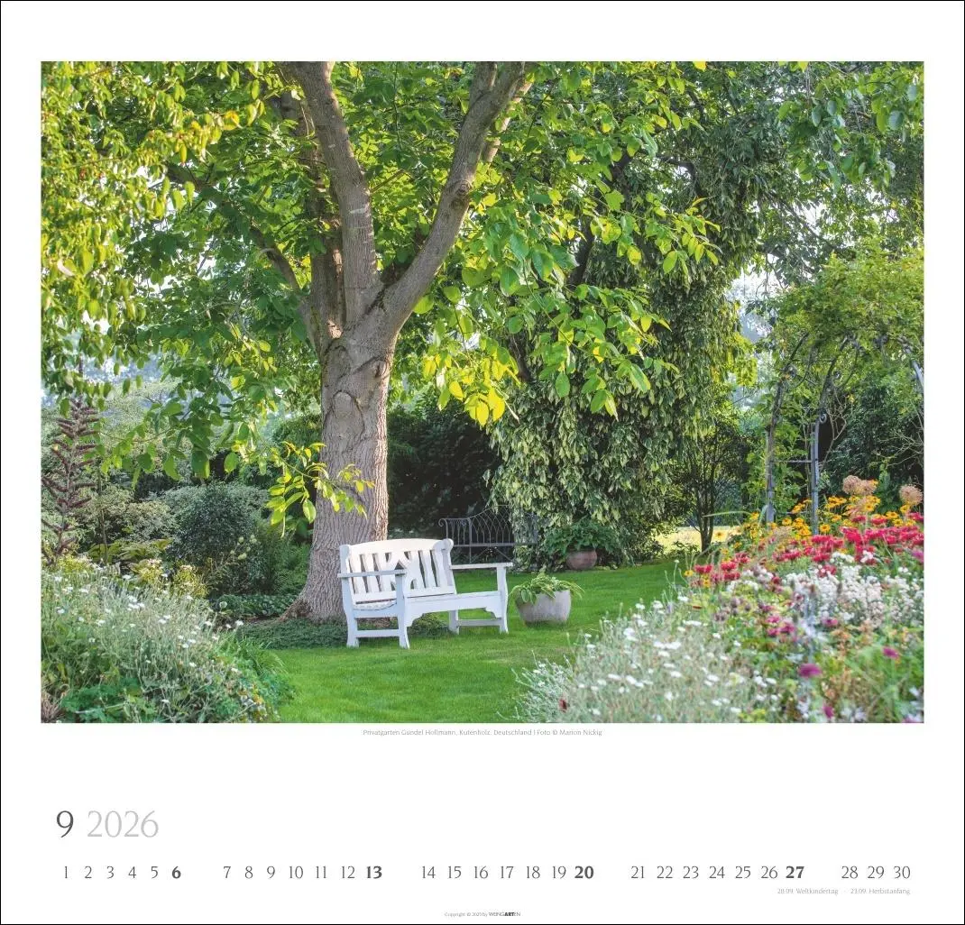 Bild: 9783839901915 | Gartenträume Kalender 2026 | Marion Nickig | Kalender | Spiralbindung
