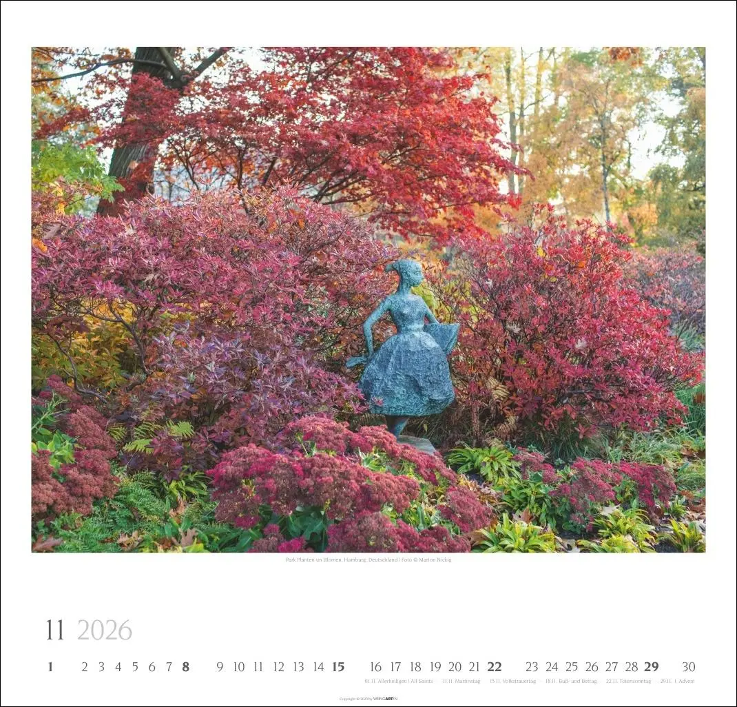 Bild: 9783839901915 | Gartenträume Kalender 2026 | Marion Nickig | Kalender | Spiralbindung