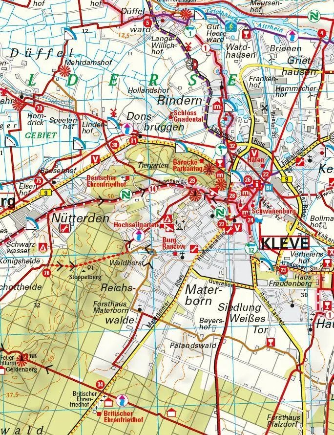 Bild: 9783969901915 | ADFC-Regionalkarte Niederrhein Nord, 1:75.000, mit...