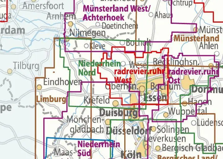 Bild: 9783969901915 | ADFC-Regionalkarte Niederrhein Nord, 1:75.000, mit...