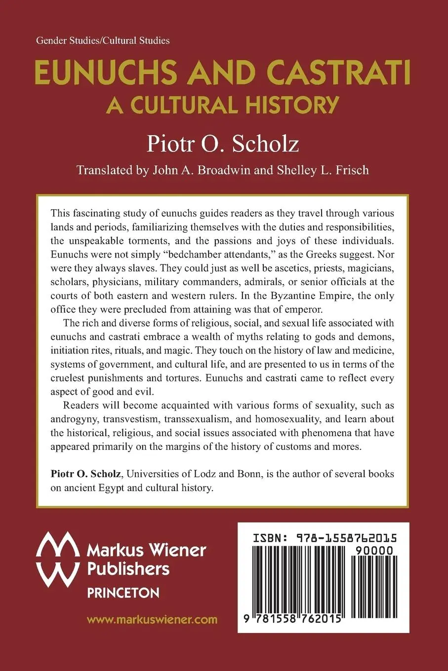Rückseite: 9781558762015 | Eunuchs and Castrati | Piotr O. Scholz | Taschenbuch | Englisch | 2014